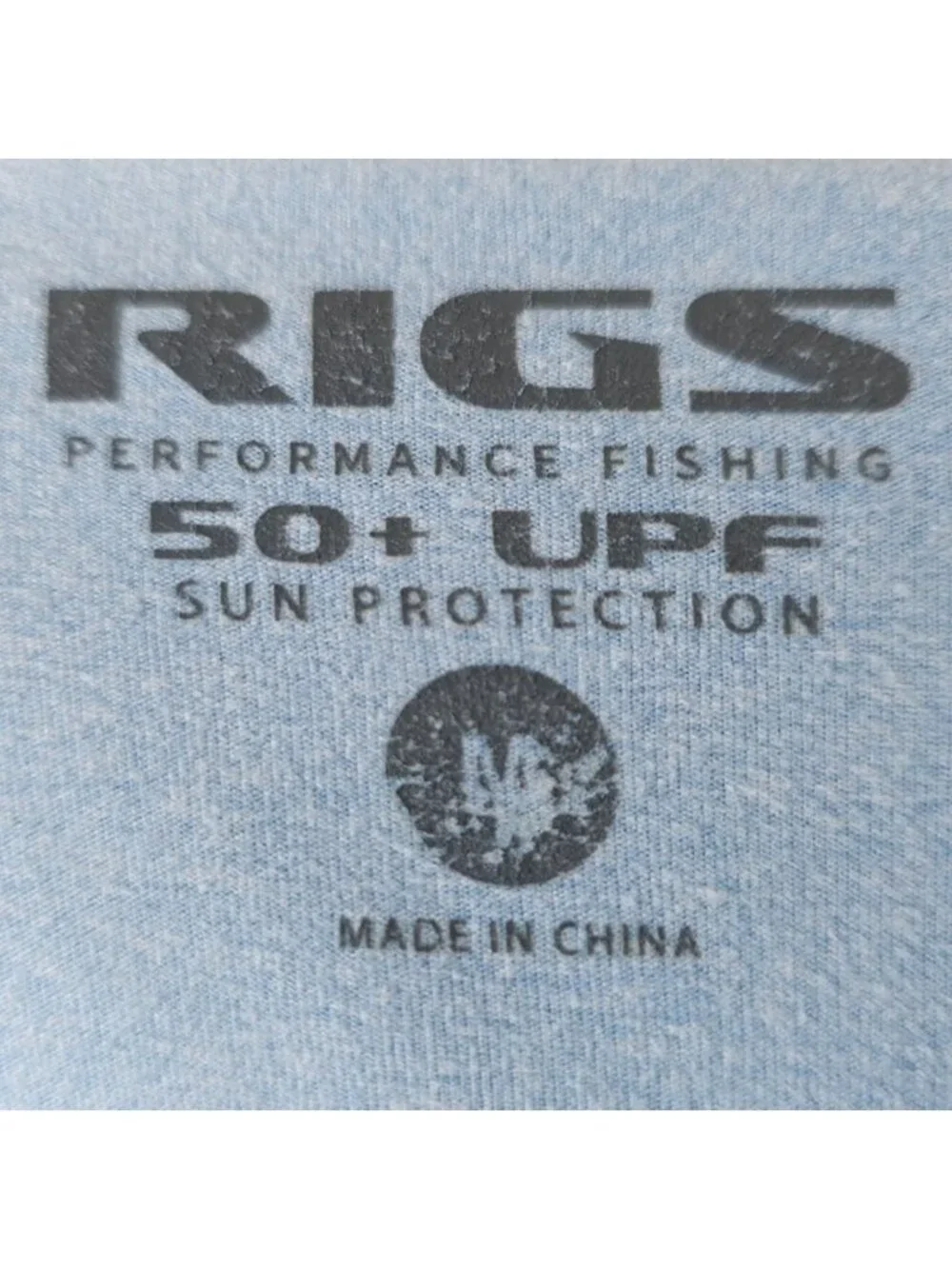 Rigs Fishing Shirt Mens Size Medium Blue Marlin Fish 50+ UPF Relaxed Fit - Picture 6 of 7